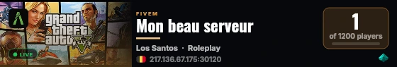 Mon beau serveur live status badge
