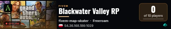Blackwater Valley RP live status badge