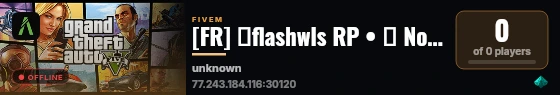 [FR] 🗽flashwls RP • 🔱 Nouveau serveur Free-Accèss • 📡 Développement Inédit & Unique • Vetements UNIQUE ✨ •  RolePlay FUN ET COMPLET 💜 •📌 discord.gg/flashwl 📌 live status badge