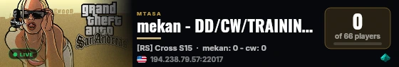 mekan - DD/CW/TRAINING/RACE/DM Server #5 live status badge