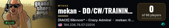 mekan - DD/CW/TRAINING/RACE/DM Server #2 live status badge