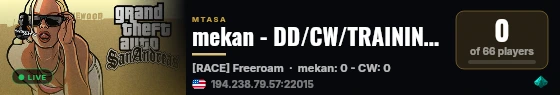 mekan - DD/CW/TRAINING/RACE/DM Server #3 live status badge