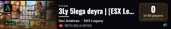 3Ly 5lega deyra | [ESX Legacy] live status badge