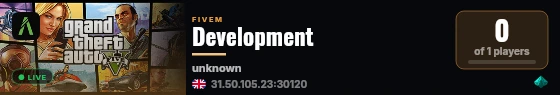 Development live status badge