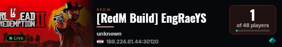 [RedM Build] EngRaeYS live status badge