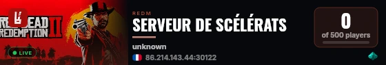 SERVEUR DE SCÉLÉRATS live status badge