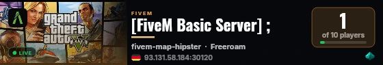 [FiveM Basic Server] ; live status badge