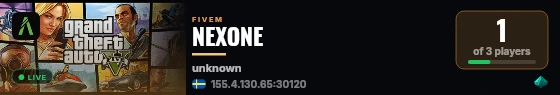NEXONE live status badge