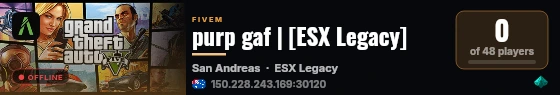 purp gaf | [ESX Legacy] live status badge