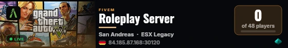 Roleplay Server live status badge