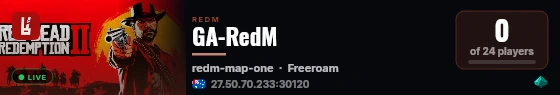 GA-RedM live status badge