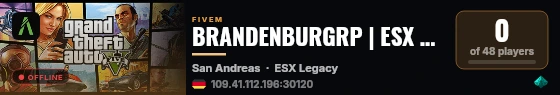 BRANDENBURGRP | ESX Legacy live status badge