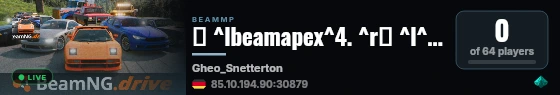 ⚡ ^lbeamapex^4. ^r❙ ^l^cTrackday ^r❙ ^l^6Snetterton ^r❙ ^l^cTyrewear ^r^l^6•^l ^cSlipstream ^r❙ ^l^6by ^fbeamsharp^r^l^4. ^r❙ ^7BeamApex:BeamSharp:Beam#:Rigged:Racing live status badge