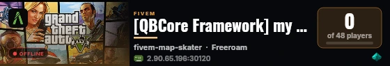 [QBCore Framework] my server live status badge