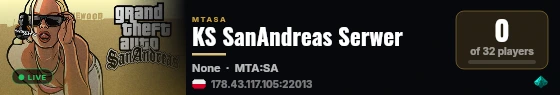 KS SanAndreas Serwer live status badge