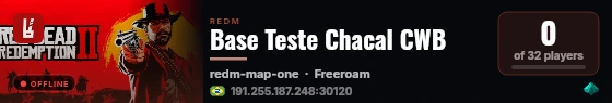 Base Teste Chacal CWB live status badge