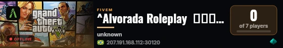 ^Alvorada Roleplay  ▬↭🡺ABRIU AGORA🡸↭▬🌈 live status badge