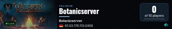 Botanicserver live status badge