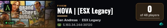 NOVA | [ESX Legacy] live status badge