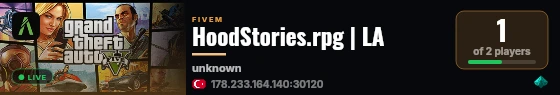 HoodStories.rpg | LA live status badge