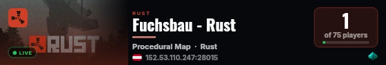 Fuchsbau - Rust live status badge