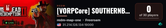 [VORPCore] SOUTHERNBARSRP live status badge