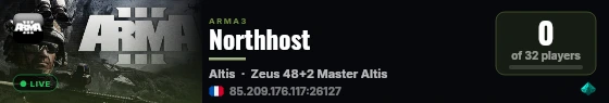 Northhost live status badge