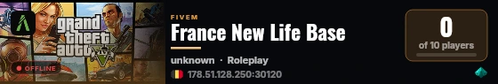 France New Life Base live status badge