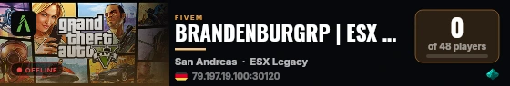 BRANDENBURGRP | ESX Legacy live status badge