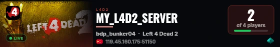 MY_L4D2_SERVER live status badge