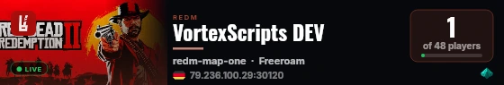 VortexScripts DEV live status badge