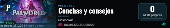 Conchas y consejos live status badge