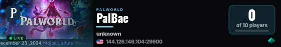 PalBae live status badge