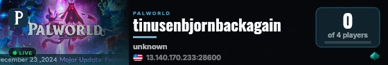 tinusenbjornbackagain live status badge