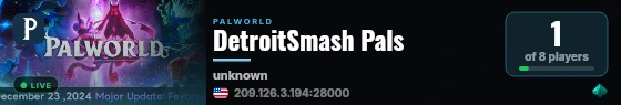 DetroitSmash Pals live status badge