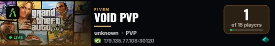VOID PVP live status badge