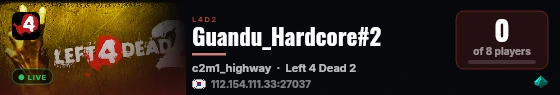 Guandu_Hardcore#2 live status badge