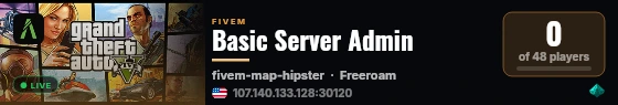FiveM Role Play Server. live status badge