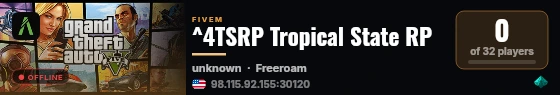 ^4TSRP Tropical State RP live status badge