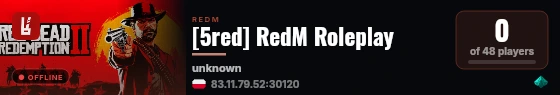 [5red] RedM Roleplay live status badge