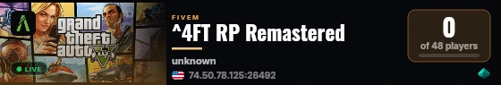 ^4FT RP Remastered live status badge