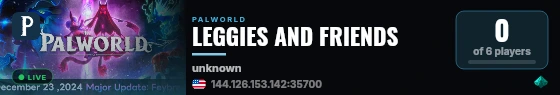 LEGGIES AND FRIENDS live status badge