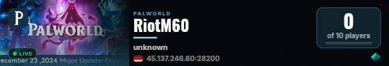 RiotM60 live status badge