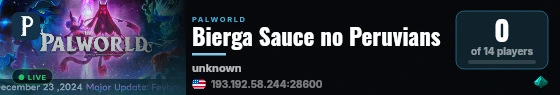 Bierga Sauce no Peruvians live status badge