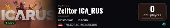 Zelltor ICA_RUS live status badge