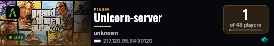 Unicorn-server live status badge