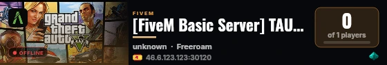 [FiveM Basic Server] TAURO PEDS live status badge