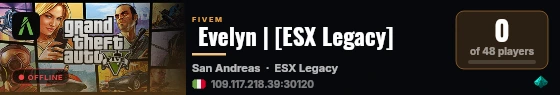  Evelyn | [ESX Legacy] live status badge