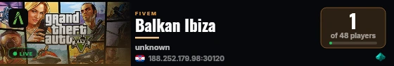 Balkan Ibiza live status badge