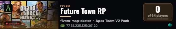 Future Town RP live status badge